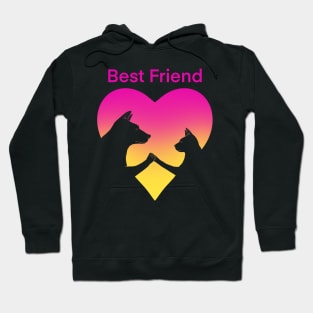 Dog and cat best friend love Hoodie